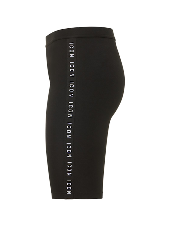 Dsquared2: Logo tape cotton stretch cycling shorts