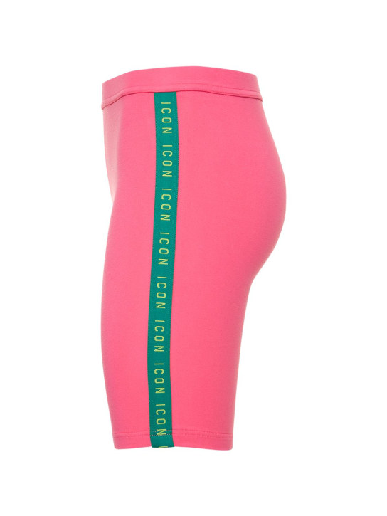 Dsquared2: Cotton stretch logo tape cycling shorts