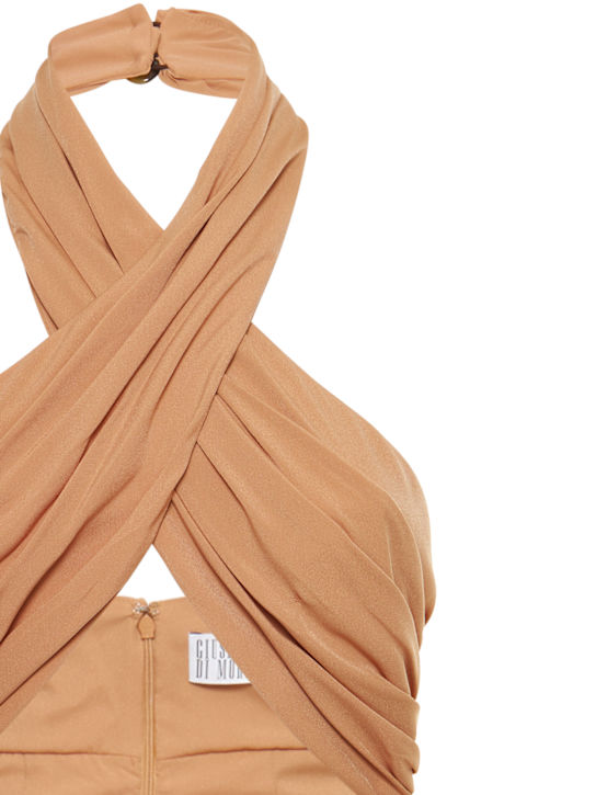 Giuseppe Di Morabito: Vestido mini de crepé de China con aberturas