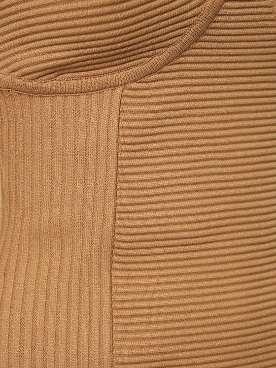 Giuseppe Di Morabito: Vestito midi in viscosa a costine con catena