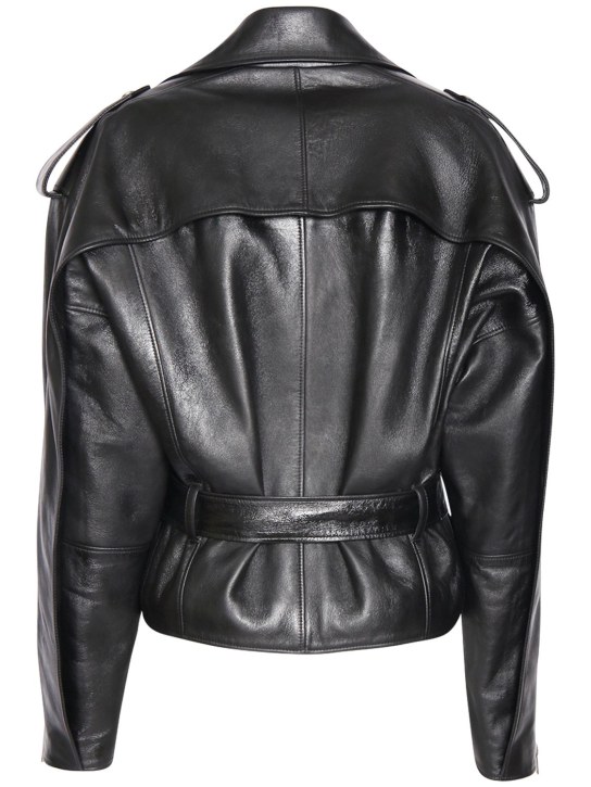 Alexandre Vauthier: BIKERJACKE AUS LEDER "PERFECTO"