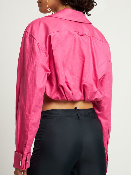 Jacquemus: Hemd aus Baumwolle und Leinen "La Chemise Machou“