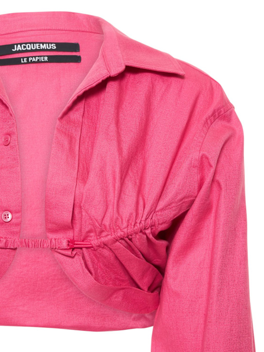 Jacquemus: Hemd aus Baumwolle und Leinen "La Chemise Machou“