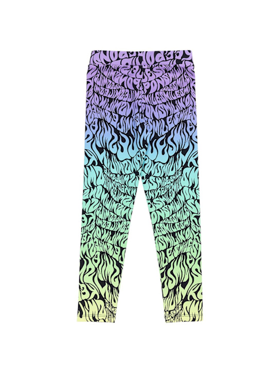 Stella McCartney Kids: Leggings aus recyceltem Technostoff mit Logo