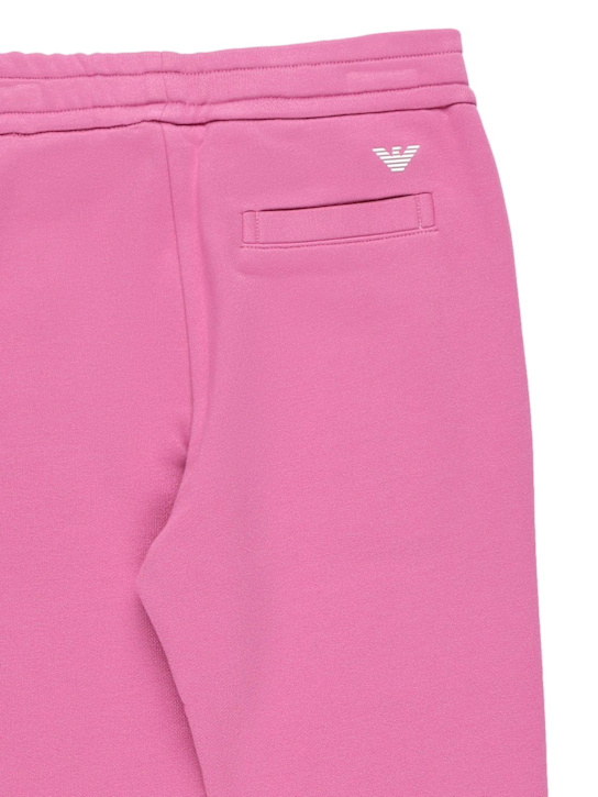 Emporio Armani - Pantaloni in felpa di modal e cotone con logo