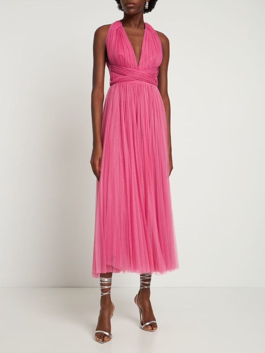 Maria Lucia Hohan - Vestido midi de tul plisado