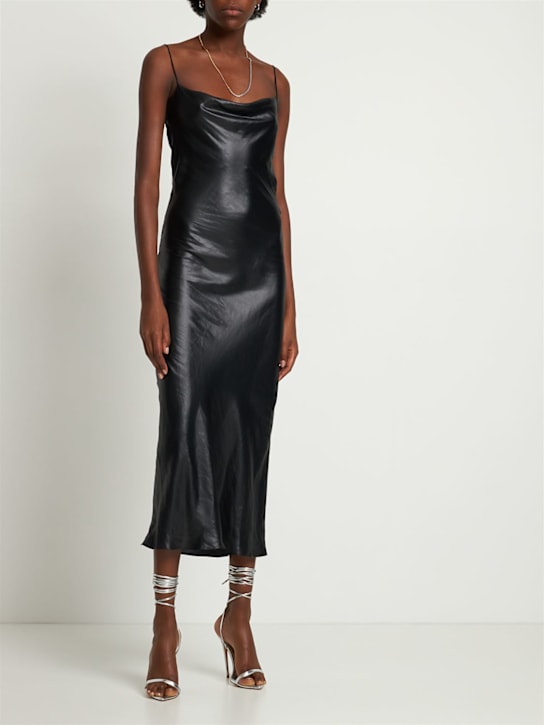 Stella McCartney - Vestito midi in jersey spalmato