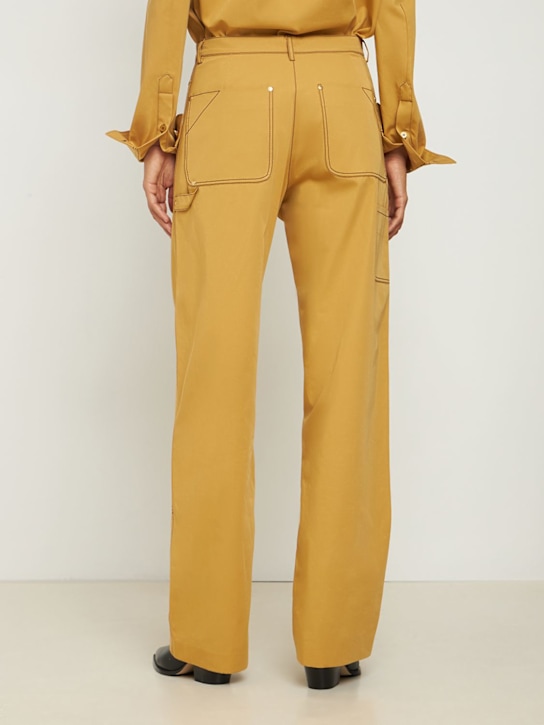 Stella McCartney: Hose mit Baumwolltwill mit Schnalle