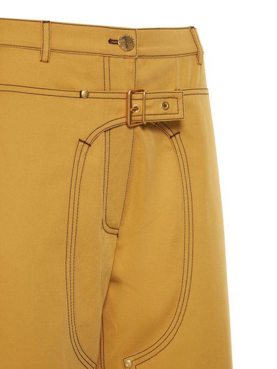 Stella McCartney: Hose mit Baumwolltwill mit Schnalle