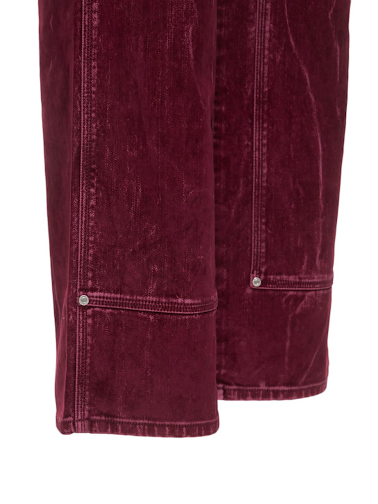 Stella McCartney: Velvet denim workwear straight pants