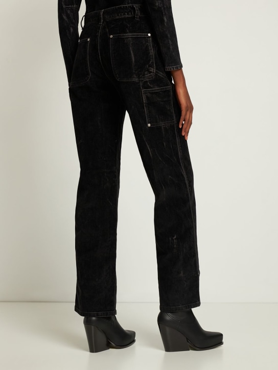 Stella McCartney: Pantalon droit en denim de velours