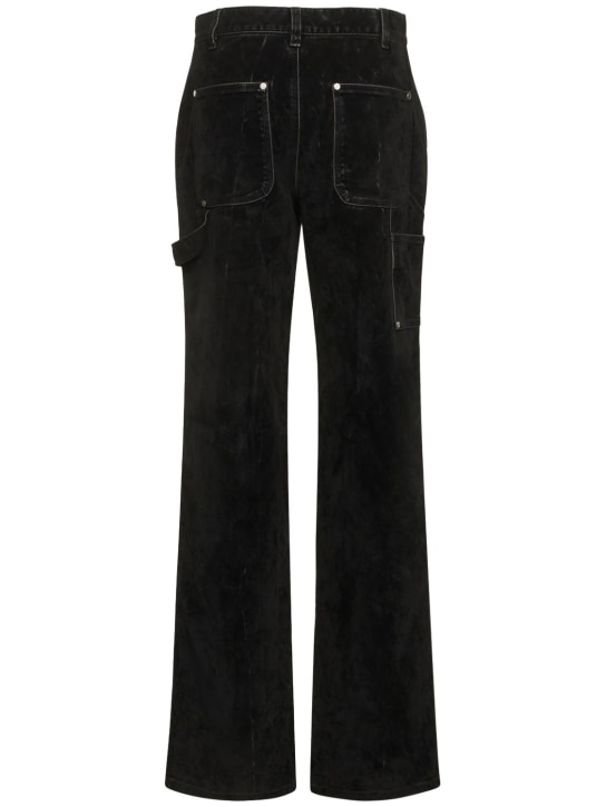 Stella McCartney: Pantalon droit en denim de velours