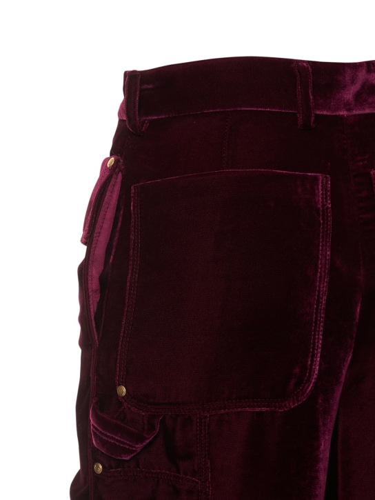 Stella McCartney: WEITE CARGOHOSE AUS SAMT