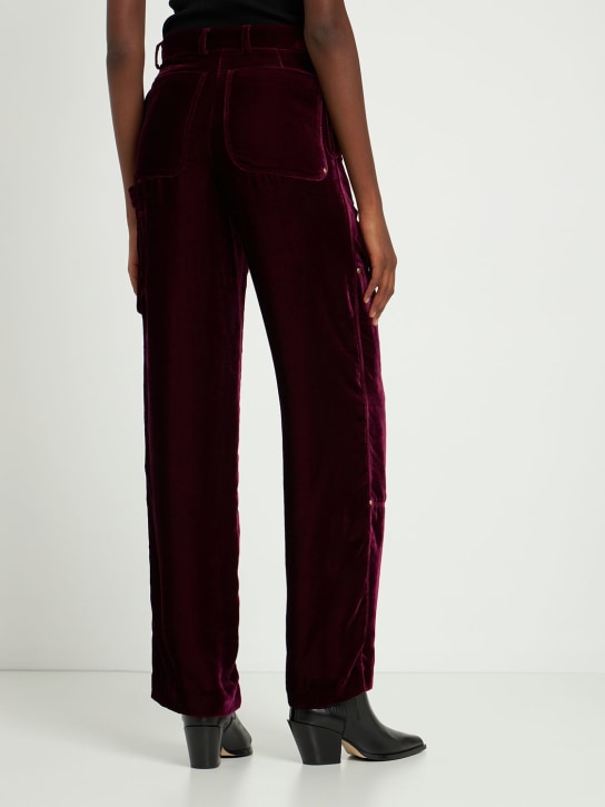 Stella McCartney: WEITE CARGOHOSE AUS SAMT