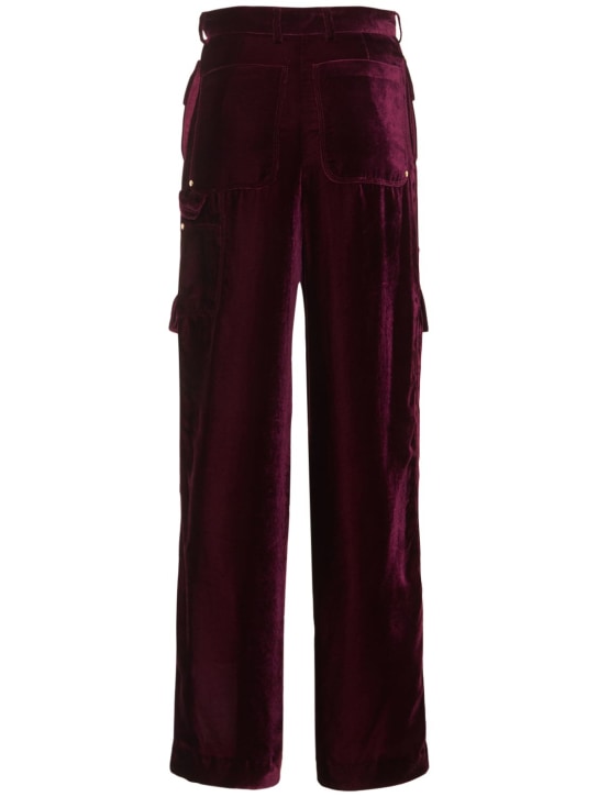 Stella McCartney: WEITE CARGOHOSE AUS SAMT