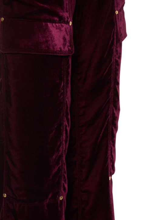 Stella McCartney: WEITE CARGOHOSE AUS SAMT