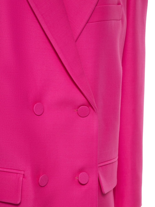 Valentino: Oversize wool & silk crepe blazer