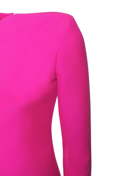 Valentino - Wool & silk crepe couture mini dress