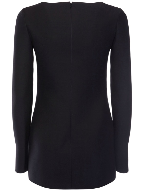 Valentino: Wool & silk crepe mini dress