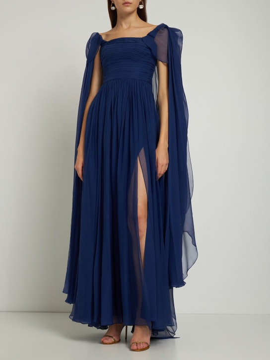 Zuhair Murad - Vestito in chiffon di seta drappeggiato
