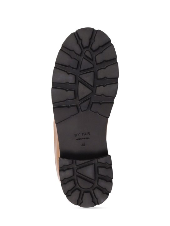 BY FAR: Botas altas Russel de piel 40mm