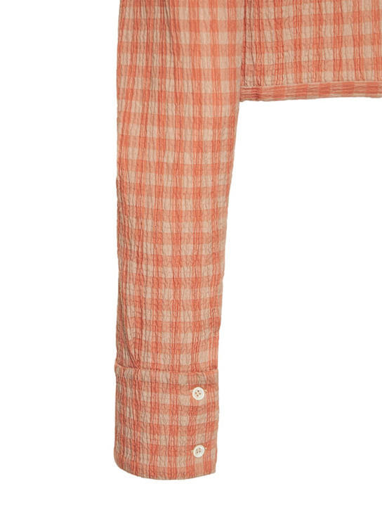 ALTUZARRA: Giacca cropped Polydora in seersucker gingham