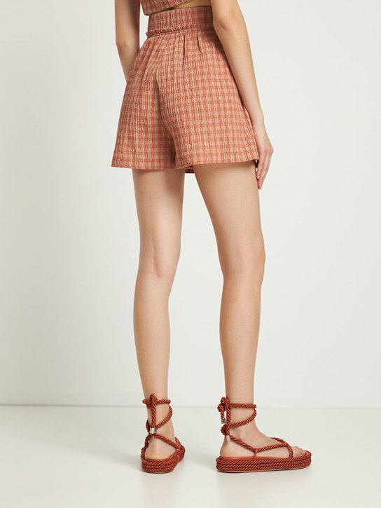 ALTUZARRA: Shorts Thor in seersucker stampa gingham