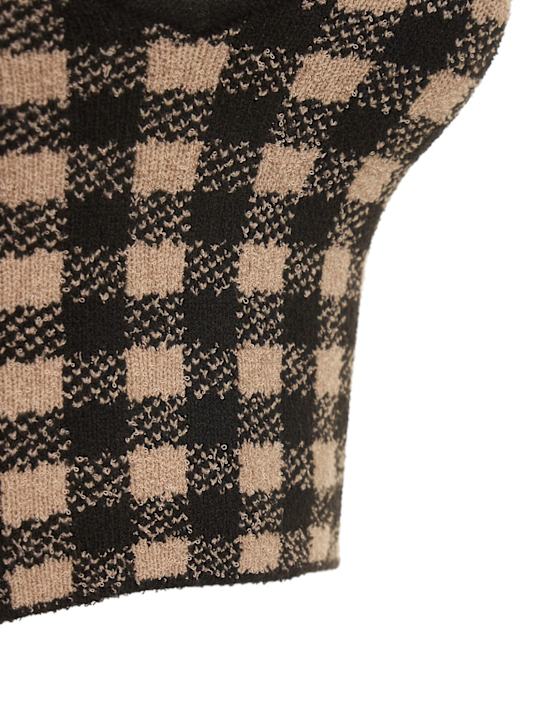 ALTUZARRA: Crop top Argia stampa gingham