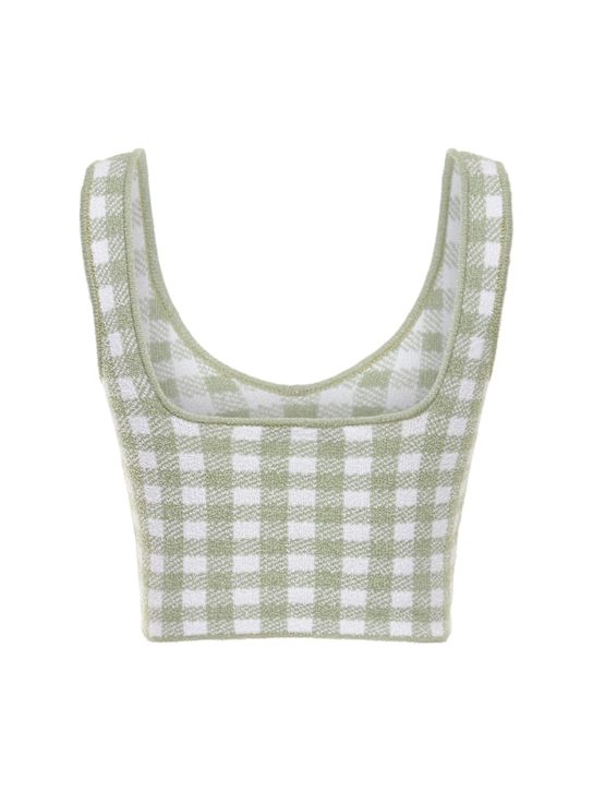ALTUZARRA: Crop top Argia stampa gingham