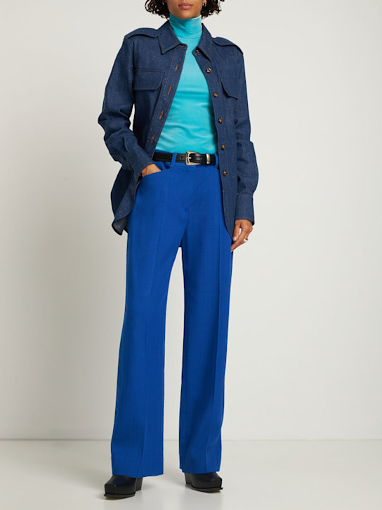 Victoria Beckham - Pantaloni dritti in viscosa stretch