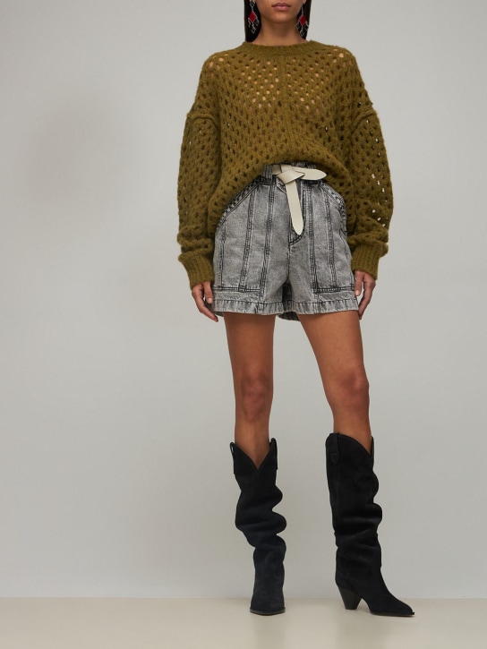 Marant Etoile: Short en denim de coton Vinca