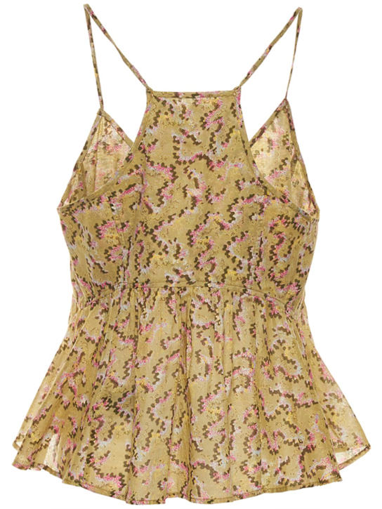 Marant Etoile: Top de algodón estampado