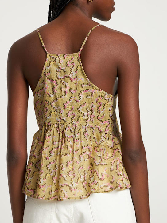 Marant Etoile: Top de algodón estampado