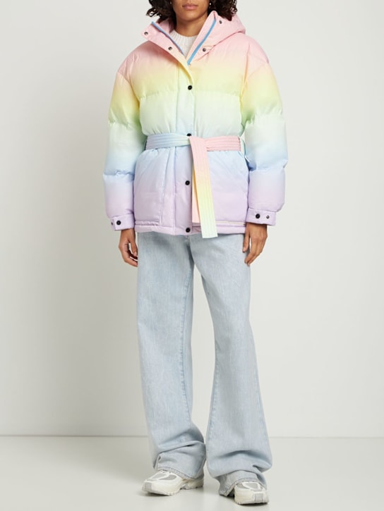 Perfect Moment: Chaqueta parka oversize de plumas con estampado