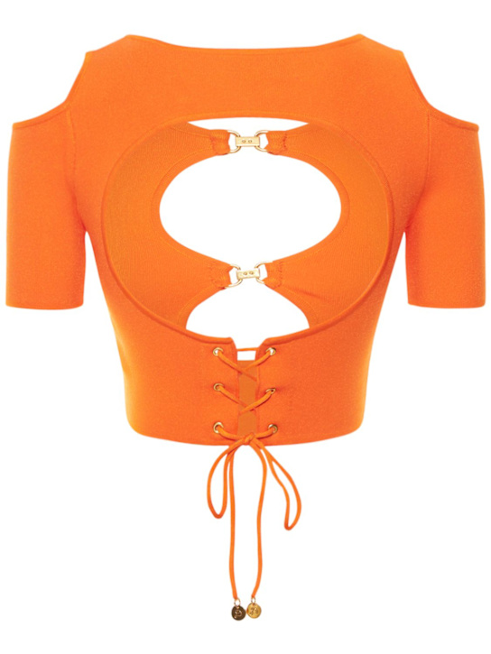 Dundas: Crop top Ginger in maglia con cutout