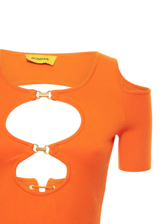 Dundas: Crop top Ginger in maglia con cutout