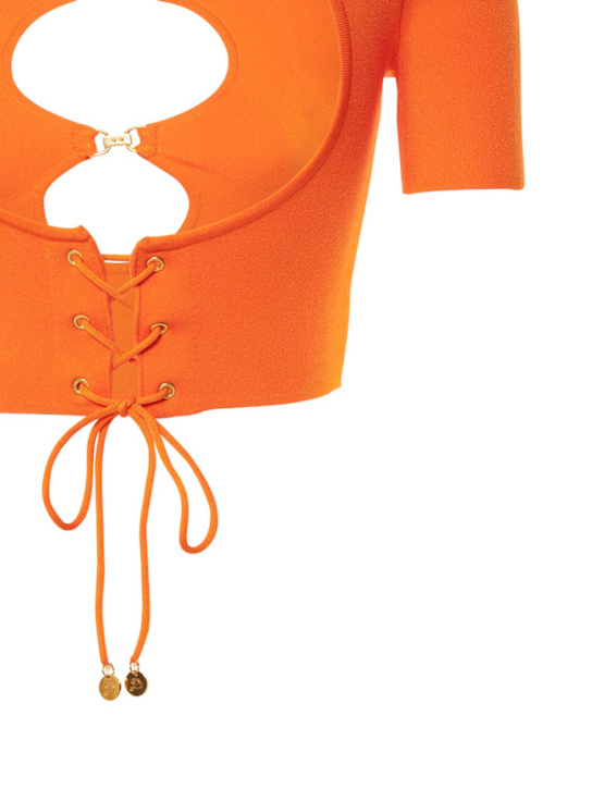 Dundas: Crop top Ginger in maglia con cutout