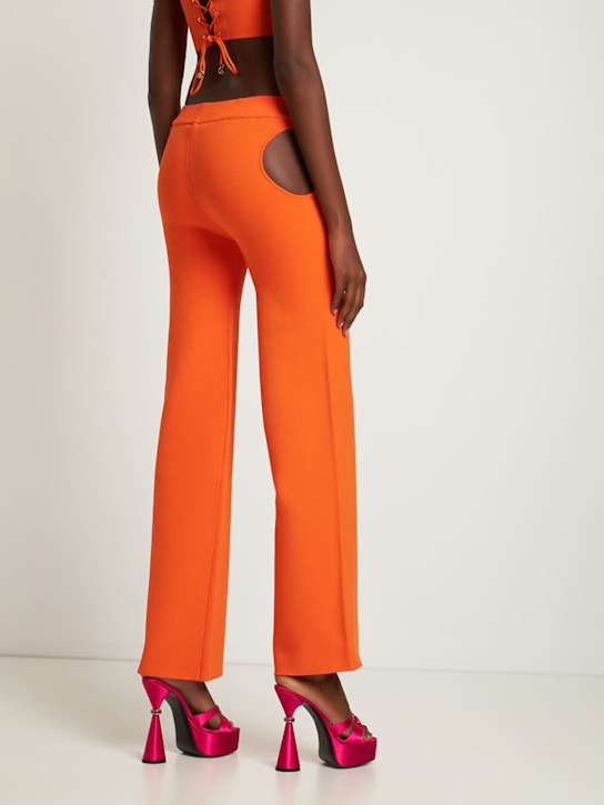 Dundas: Bel knit cutout flared pants