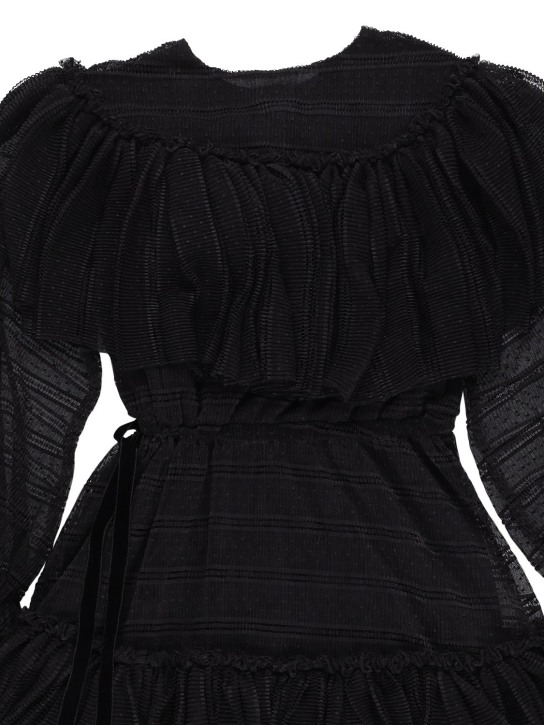 Unlabel: Vestito midi in tulle perforato con ruches