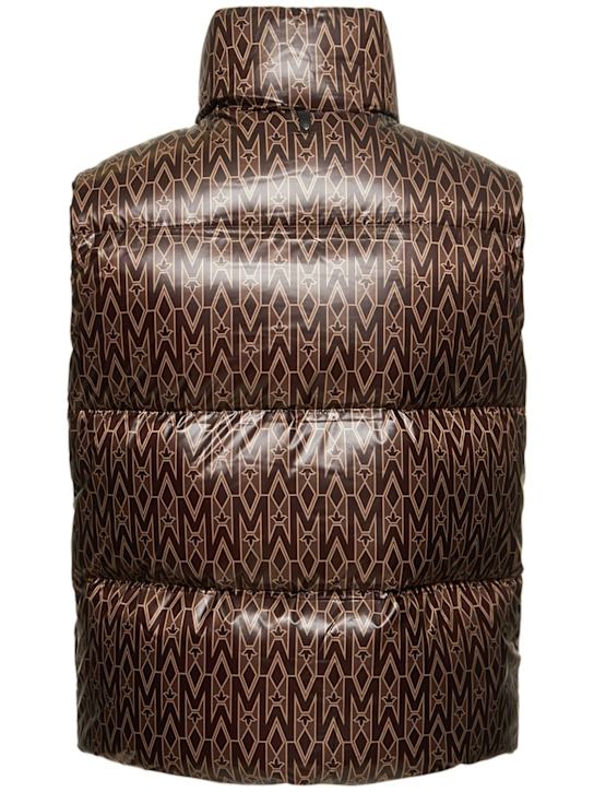 Mackage: Recycelte Daunenweste mit Monogramm-Druck „Kane“