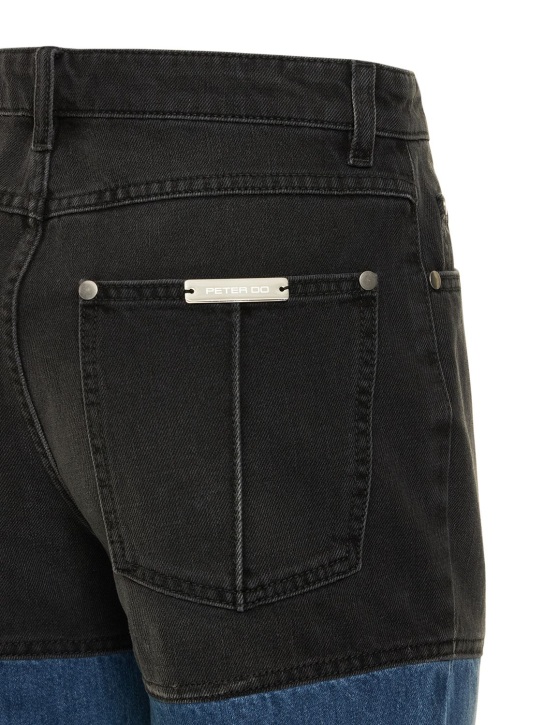 Peter Do: Combination cotton denim straight jeans