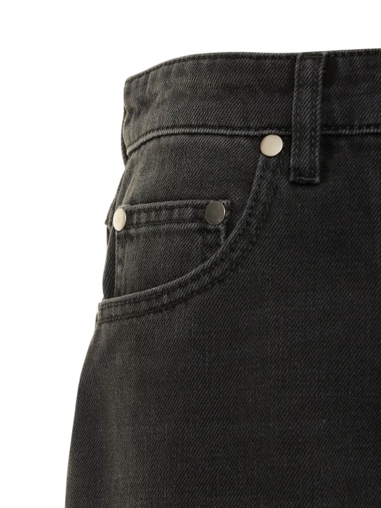 Peter Do: Combination cotton denim straight jeans