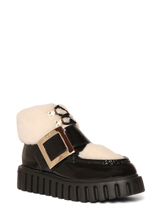 Roger Vivier: 35mm hohe Shearling-Stiefel „Viv Go-Thick“