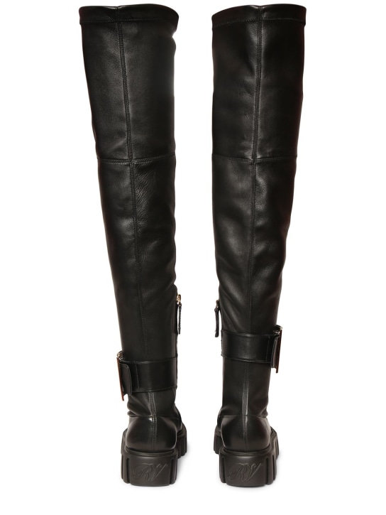 Roger Vivier: 35mm Viv Go-Thick leather tall boots