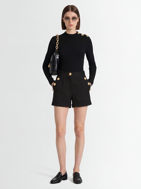 Balmain: SHORTS AUS BAUMWOLLPIQUÉ