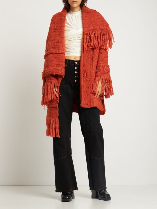 Stella McCartney - Cappotto Airy in maglia di misto alpaca