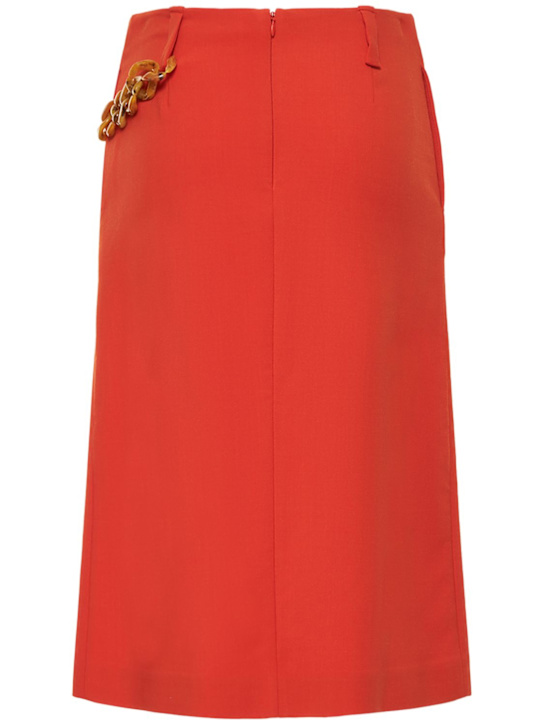 Stella McCartney: MINIROCK AUS WOLLMISCHUNG MIT KETTENDETAIL