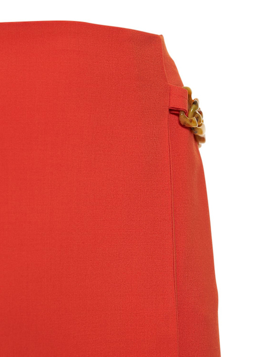 Stella McCartney: MINIROCK AUS WOLLMISCHUNG MIT KETTENDETAIL