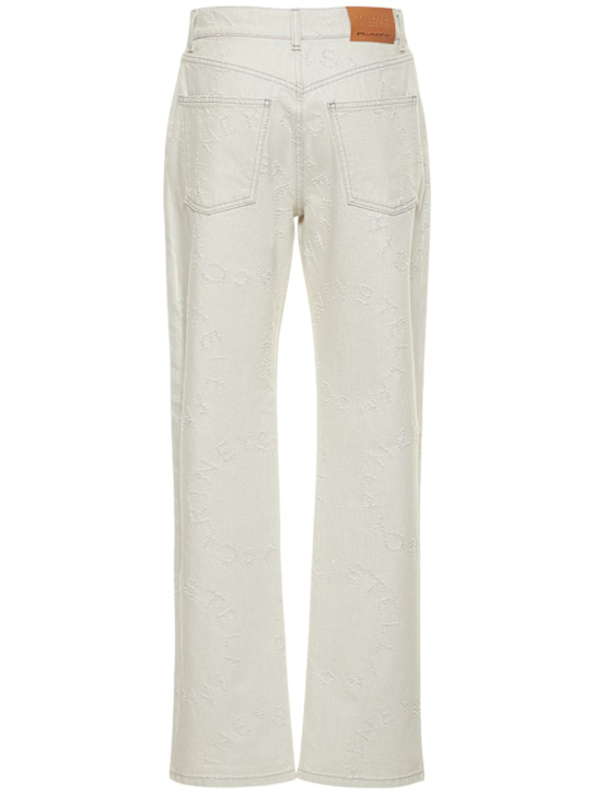 Stella McCartney: Jeans dritti in denim con logo