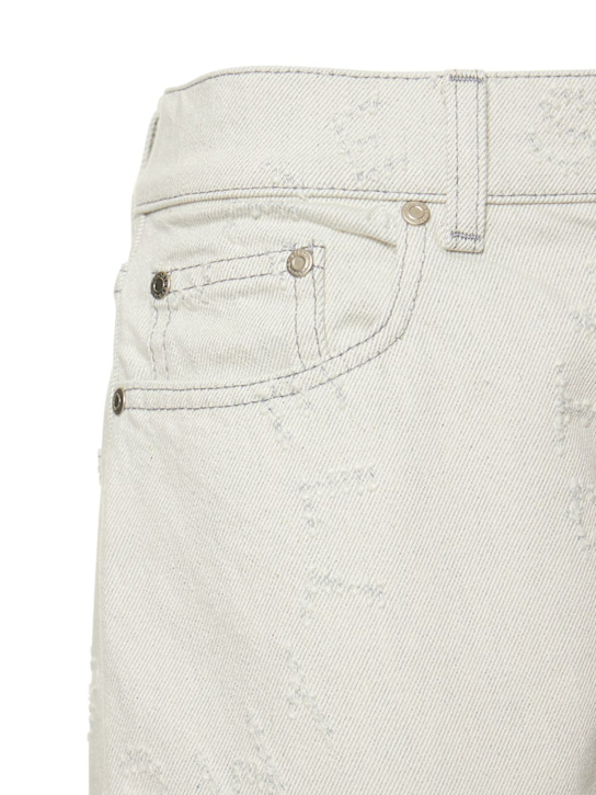 Stella McCartney: Jeans dritti in denim con logo